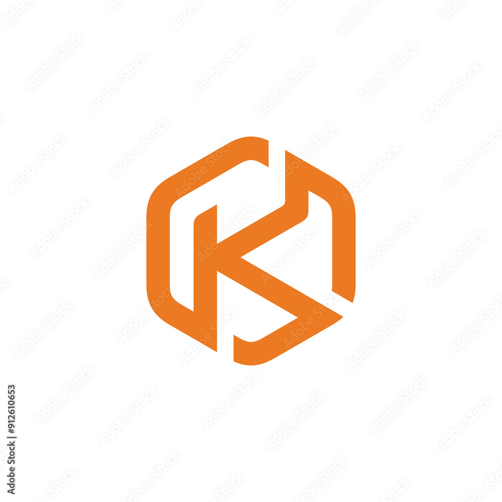 Hexagon Letter K Logo design vector template Hexagon Letter K Logo design vector template
