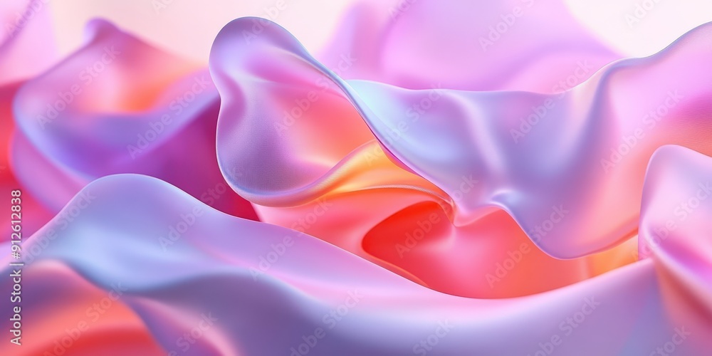 Obraz premium Abstract pink and purple flowing liquid background.