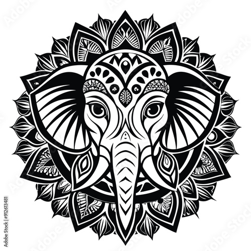 Mandala Animal Head Vector Art Illustrations
