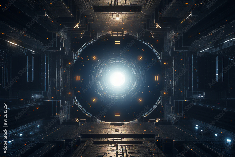 Naklejka premium Tech Warlords Futuristic Chronicles Revealed