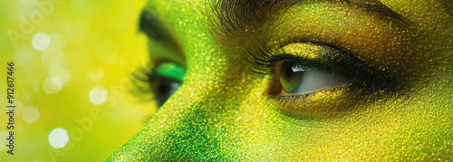 Simple backround Lime green yellow nose texture grainy background, vibrant summer banner backdrop design 
 