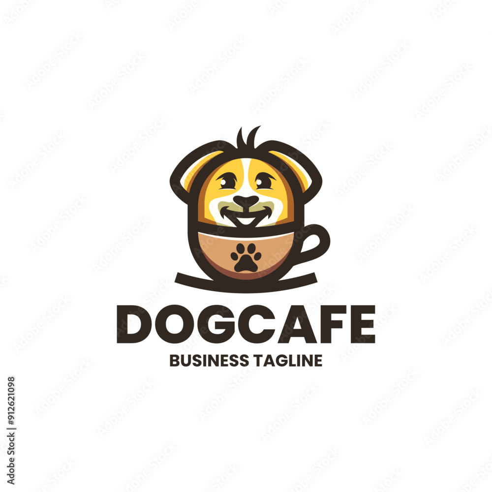 dog coffee logo vector dog coffee logo vector