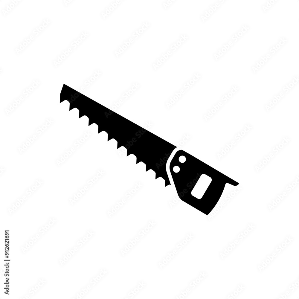 Saw icon. One of the carpentry tools. Vector illustration on white background. Saw icon. One of the carpentry tools. Vector illustration on white background.