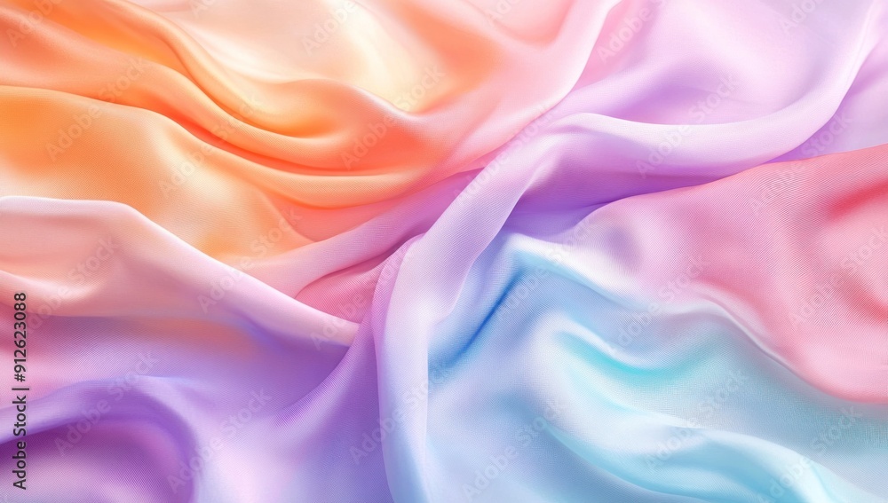 Fototapeta premium Abstract Draped Fabric in Pastel Colors
