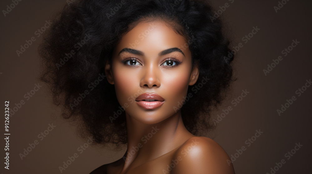 Stunning african woman with glowing skin, photography. Stunning african woman with glowing skin, photography.