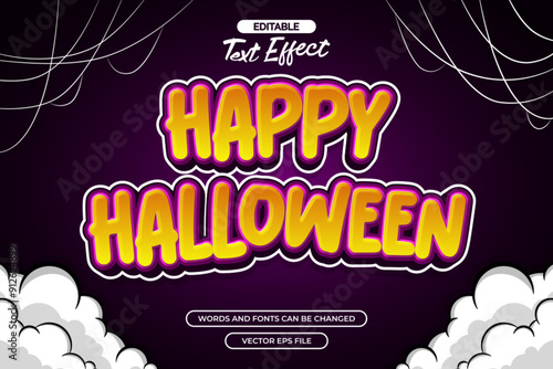 Happy halloween editable text effect