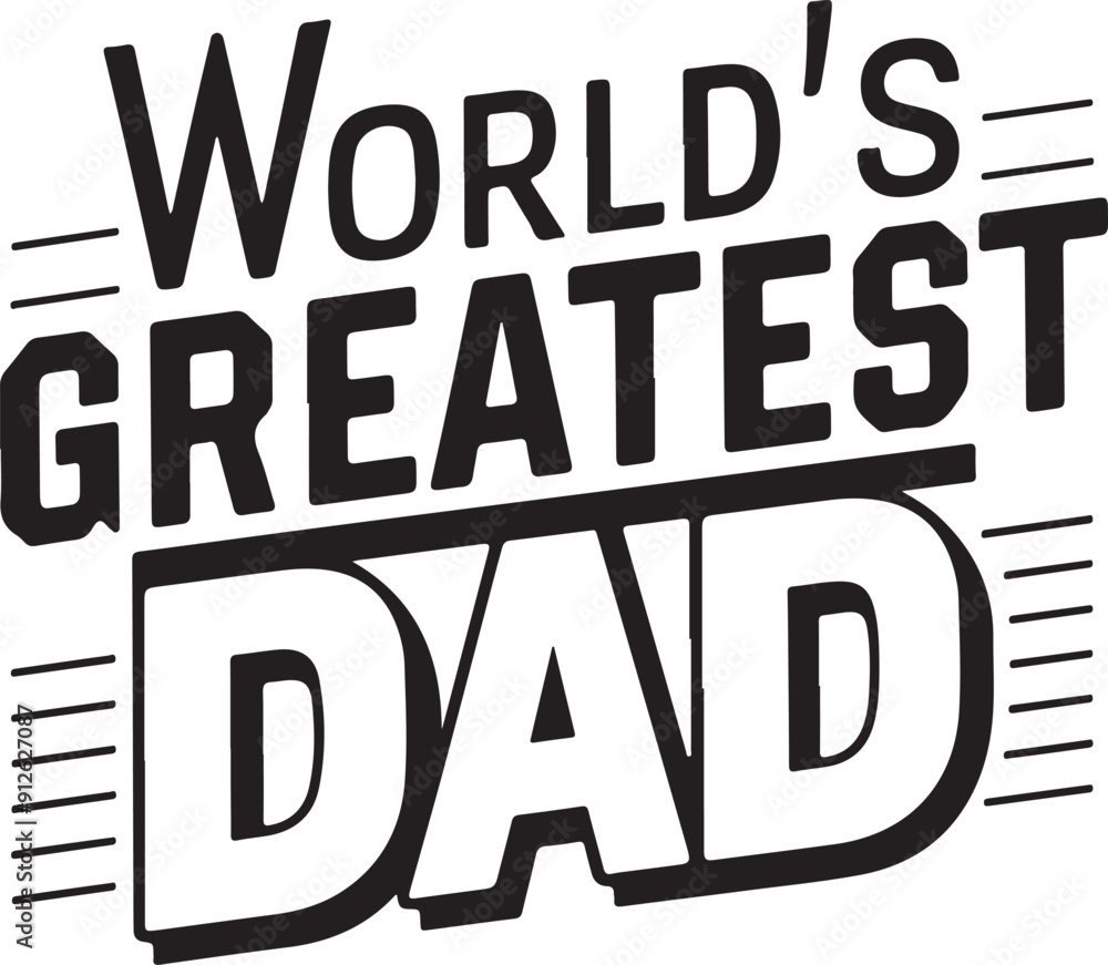 Naklejka premium Father's Day typography t-shirt Design and vector