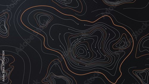 Futuristic holographic terrain topology head-up screen display, offering advanced tactical navigation and real-time environmental data