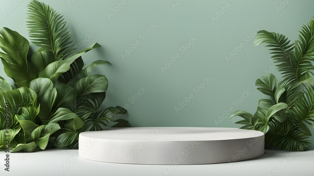 Cosmetic background product podium display wood jungle studio garden beauty platform presentation mockup pedestal stone tropical Cosmetic background product podium display wood jungle studio garden beauty platform presentation mockup pedestal stone tropical