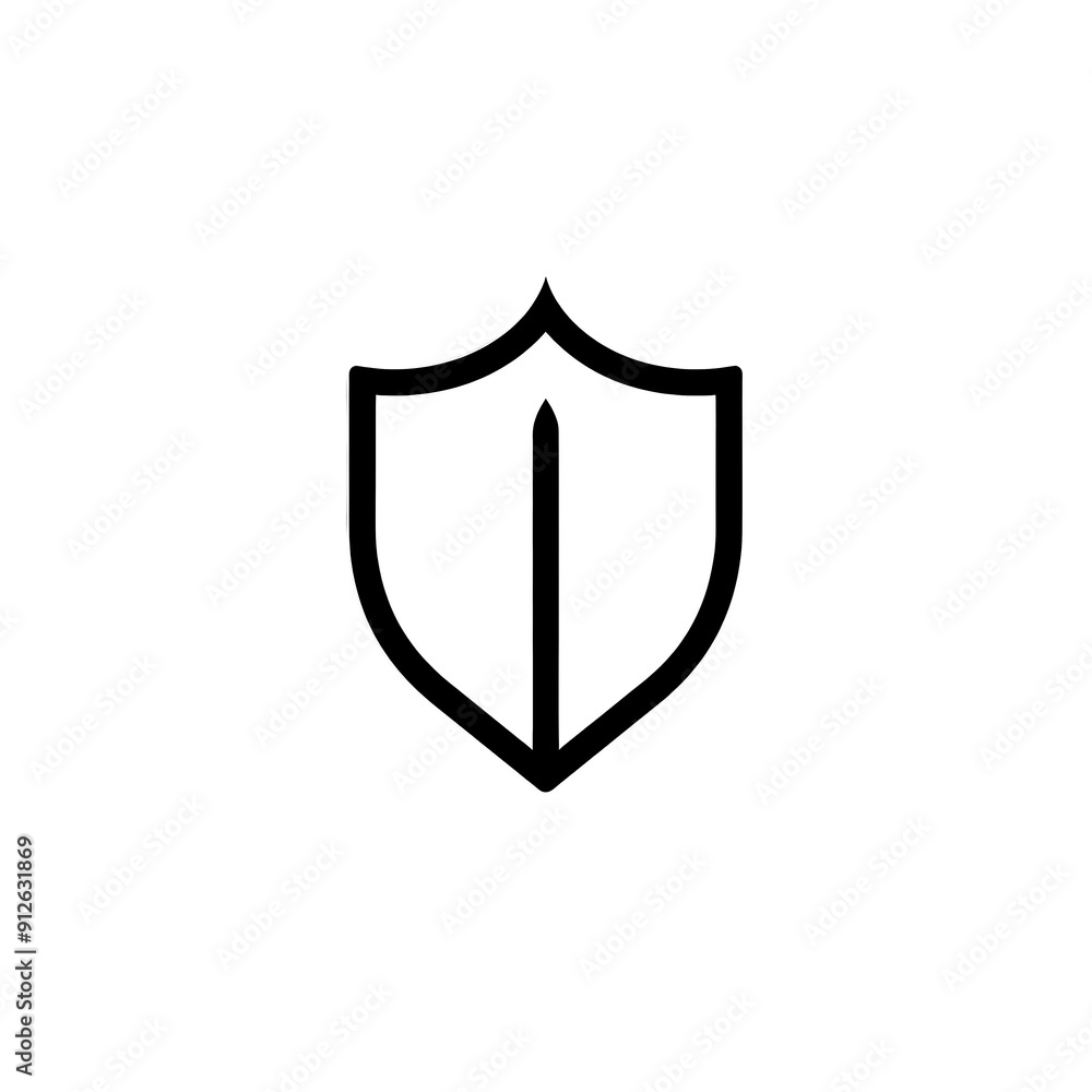 Shield Icon Minimal, Simple Logo Shield Shield Icon Minimal, Simple Logo Shield