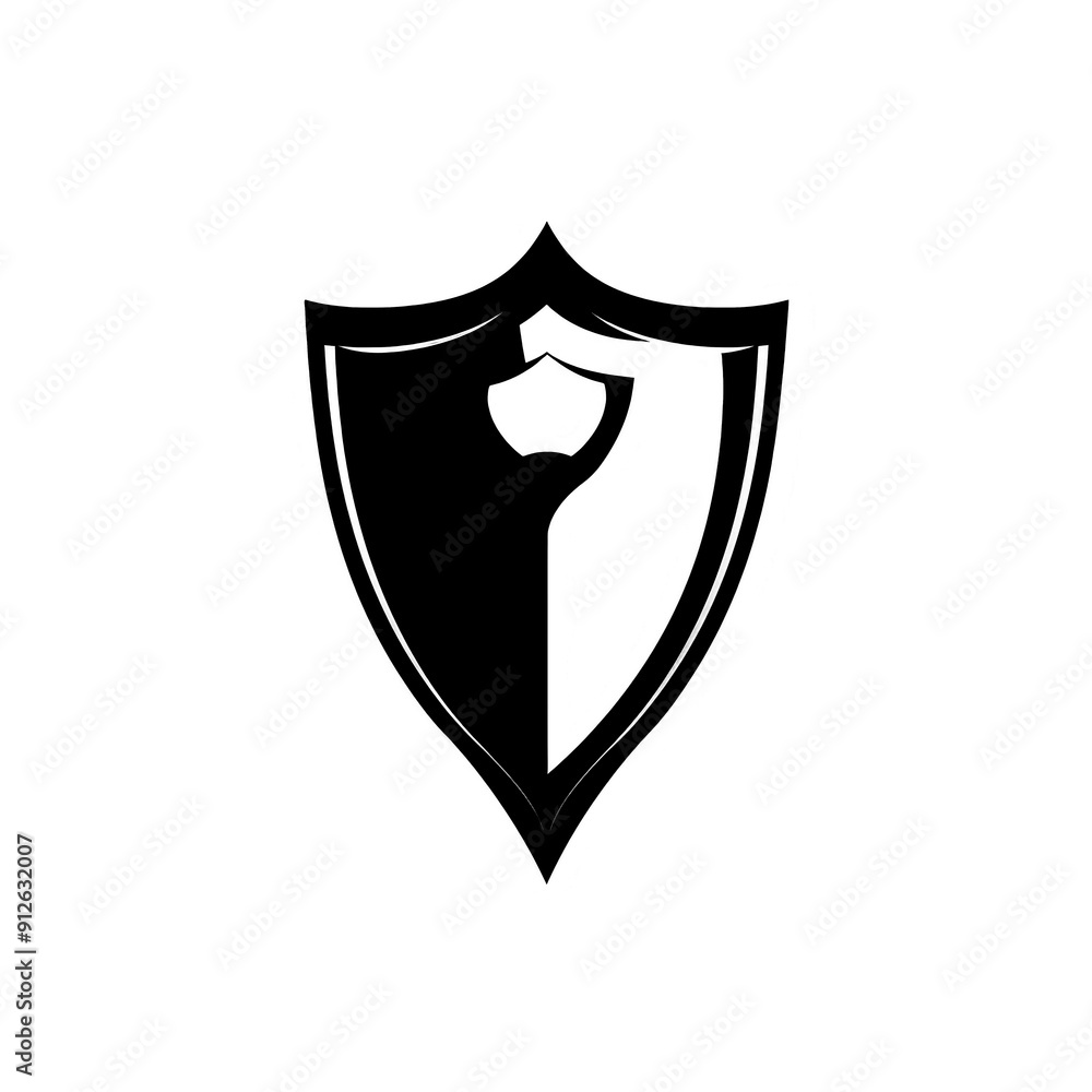 Shield Icon Minimal, Simple Logo Shield Shield Icon Minimal, Simple Logo Shield