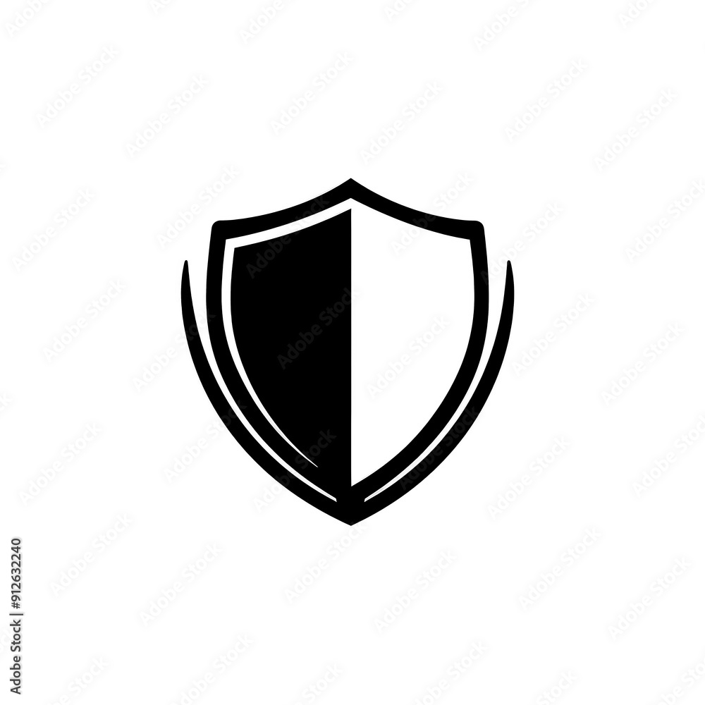Shield Icon Minimal, Simple Logo Shield Shield Icon Minimal, Simple Logo Shield