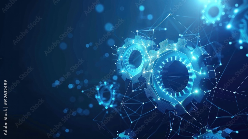 Obraz premium Abstract Gear Network
