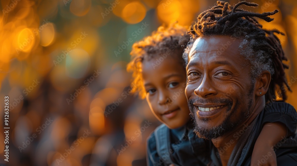 Fototapeta premium Happy Father and Son Portrait
