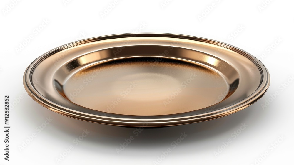 Serving platter, 3D illustration, realistic, isolated on white background Serving platter, 3D illustration, realistic, isolated on white background
