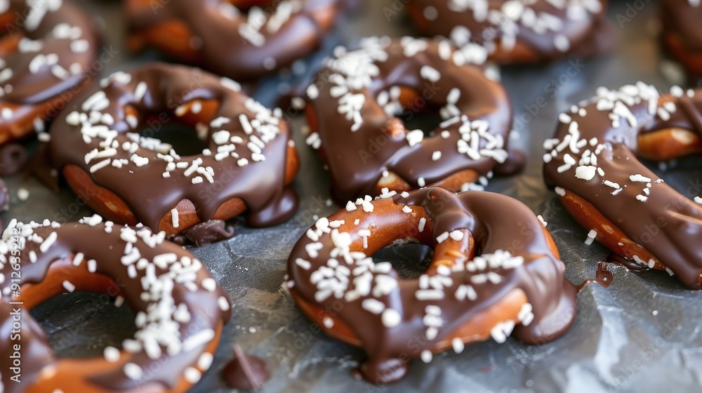 Chocolate-dipped pretzels for a salty-sweet snack Chocolate-dipped pretzels for a salty-sweet snack