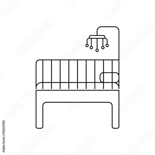 Bassinet vector icon