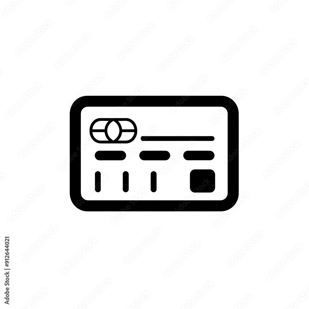 Credit Card Icon, Minimal Simple Logo Credit Card Icon, Minimal Simple Logo