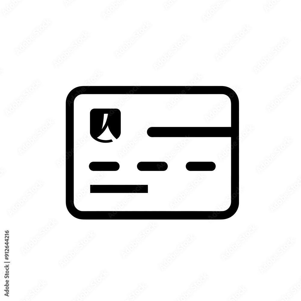 Credit Card Icon, Minimal Simple Logo Credit Card Icon, Minimal Simple Logo
