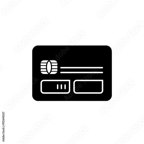 Credit Card Icon, Minimal Simple Logo