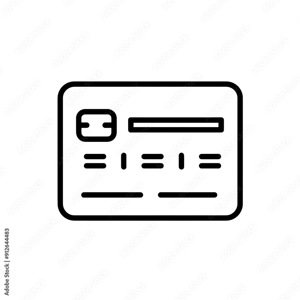 Credit Card Icon, Minimal Simple Logo Credit Card Icon, Minimal Simple Logo