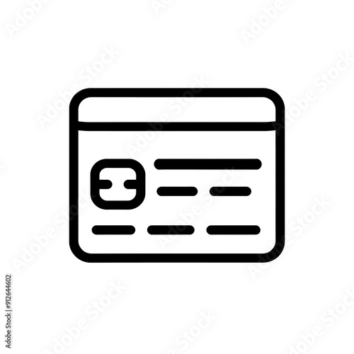 Credit Card Icon, Minimal Simple Logo