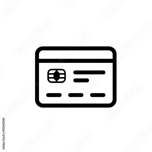 Credit Card Icon, Minimal Simple Logo