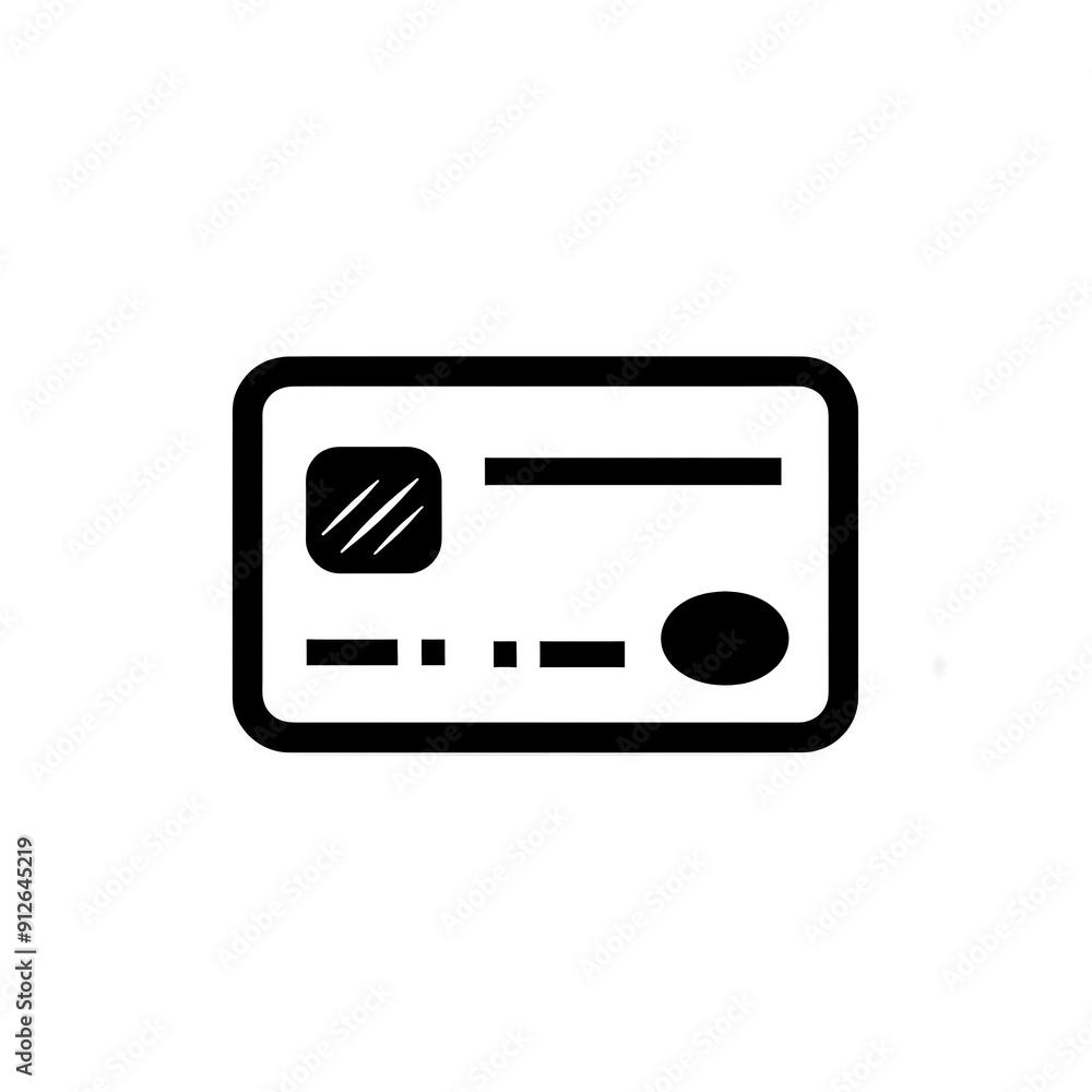 Credit Card Icon, Minimal Simple Logo Credit Card Icon, Minimal Simple Logo
