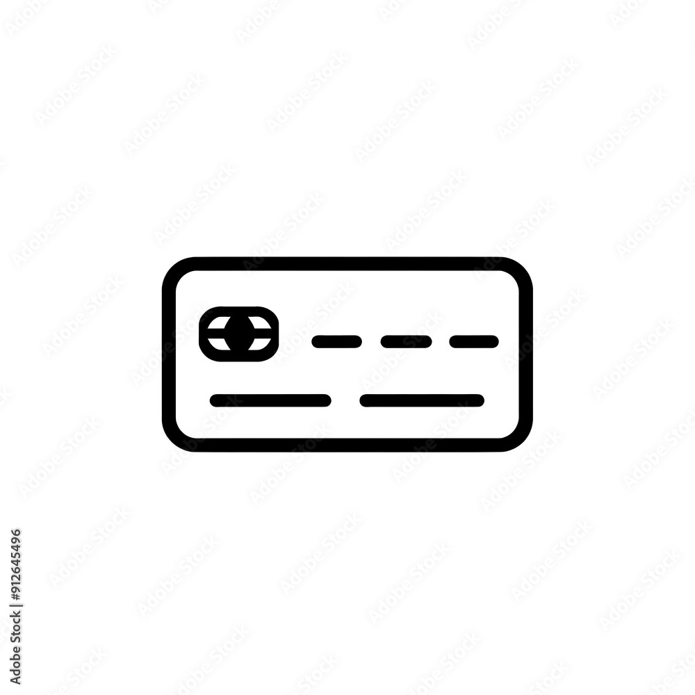 Credit Card Icon, Minimal Simple Logo Credit Card Icon, Minimal Simple Logo