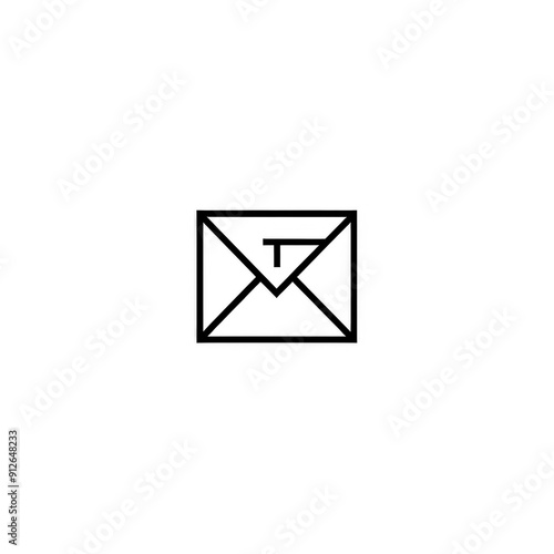 Envelope Icon, Minimal Simple Logo