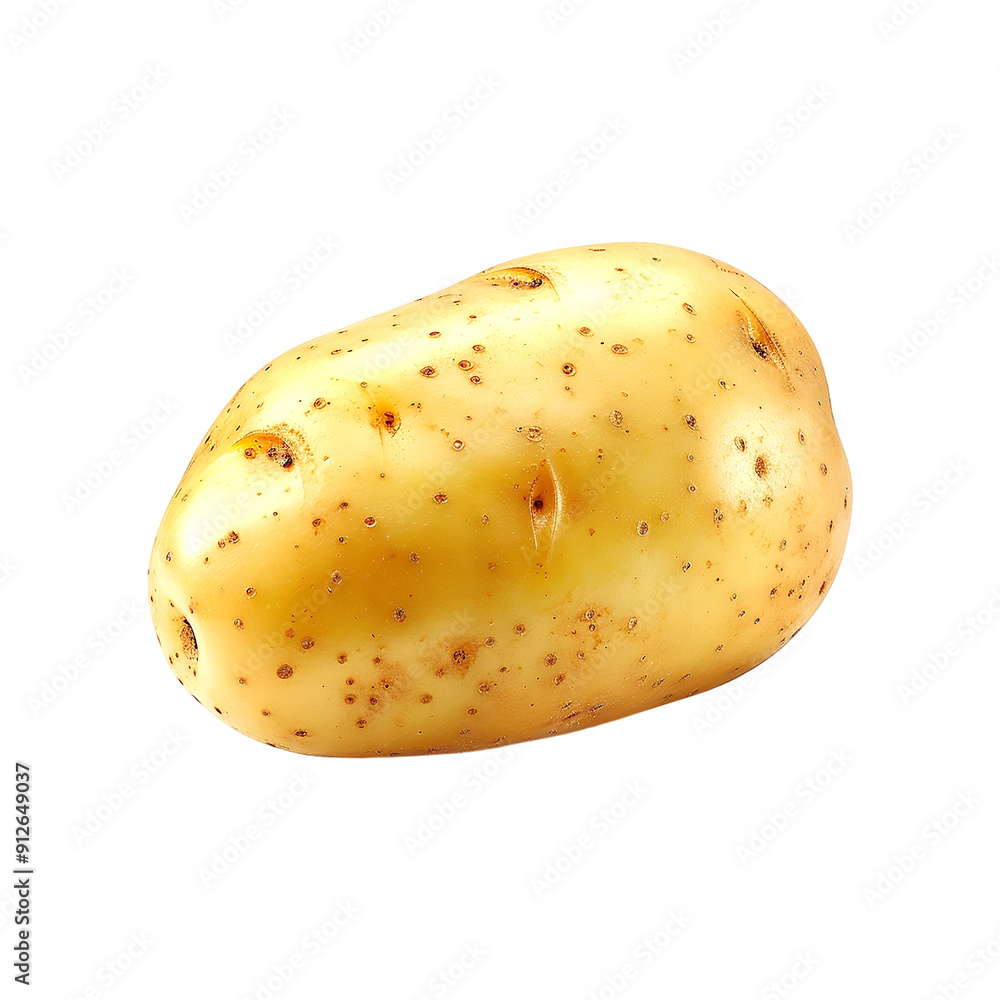 Raw potatoes and slices are isolated on a transparent background. Generative AI Raw potatoes and slices are isolated on a transparent background. Generative AI
