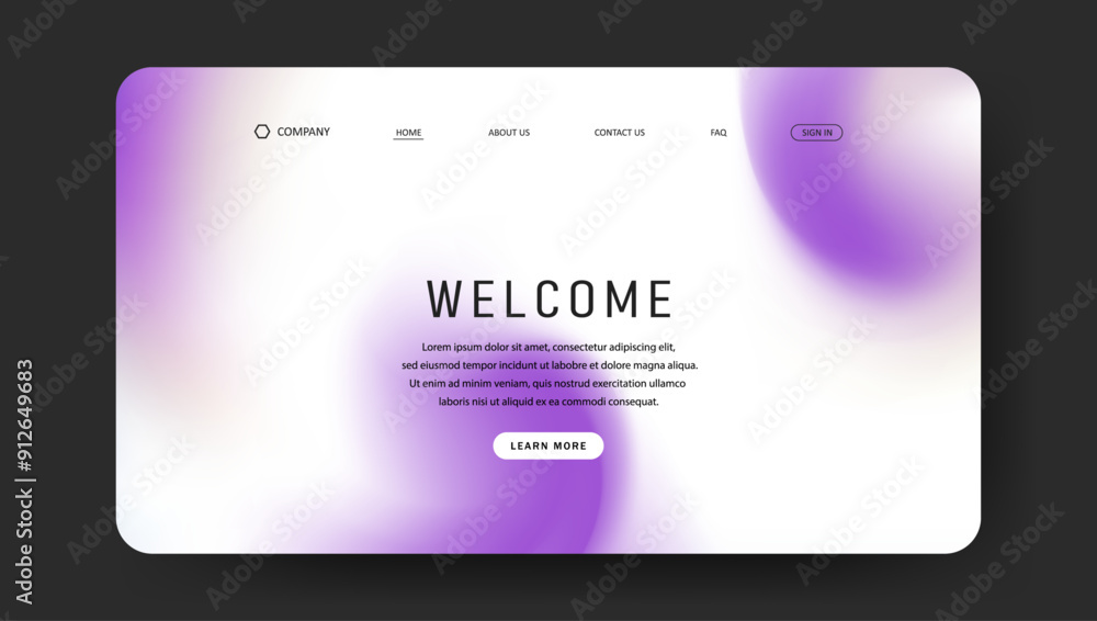 Abstract wave futuristic design of landing page. retro gradient mesh website design Abstract wave futuristic design of landing page. retro gradient mesh website design