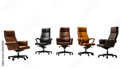 Canvastavla The office chair from black leather