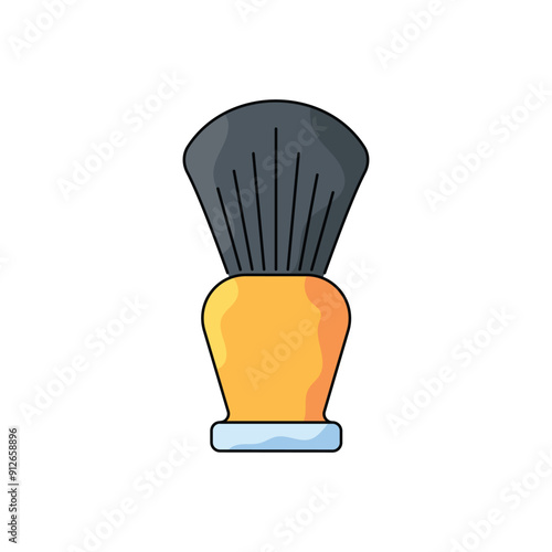 shaving brush vector icon