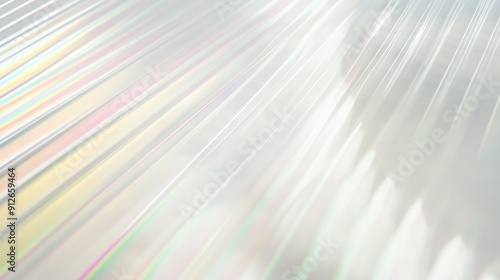 Corrugated glass with ethereal light effects on a white background.