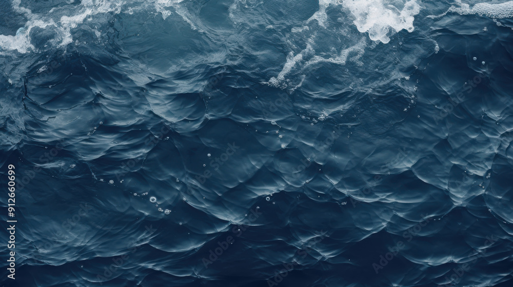 Fototapeta premium close up horizontal image of sea water surface, view from above