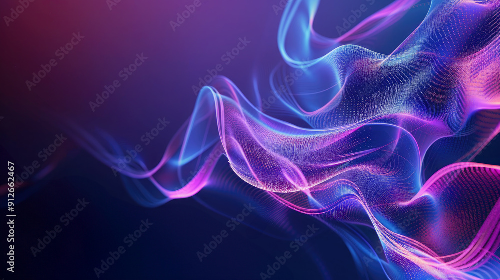 Abstract wave shape digital blue and purple. Abstract wave shape digital blue and purple.