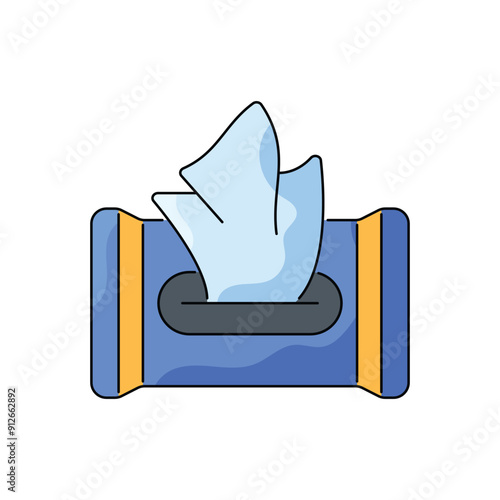 Wet wipes vector icon