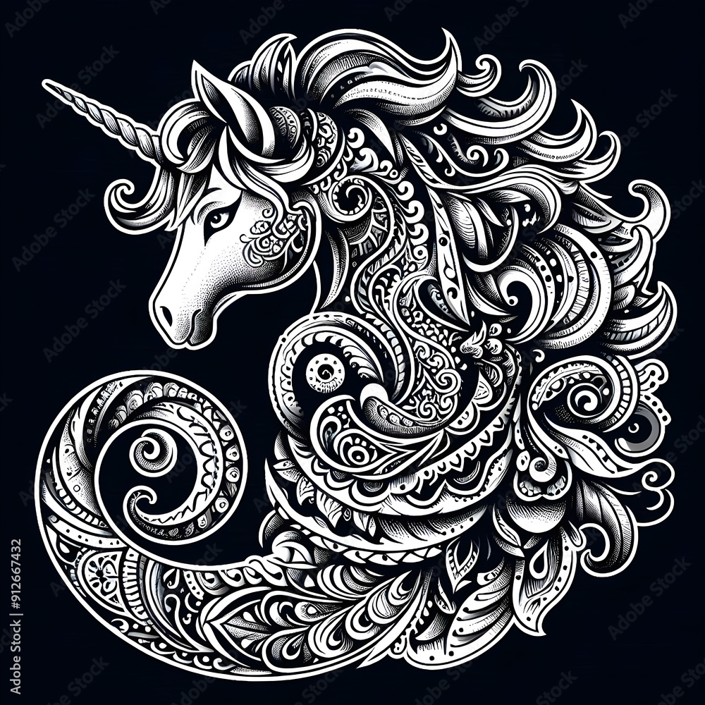 Fototapeta premium Paisley tattoo design