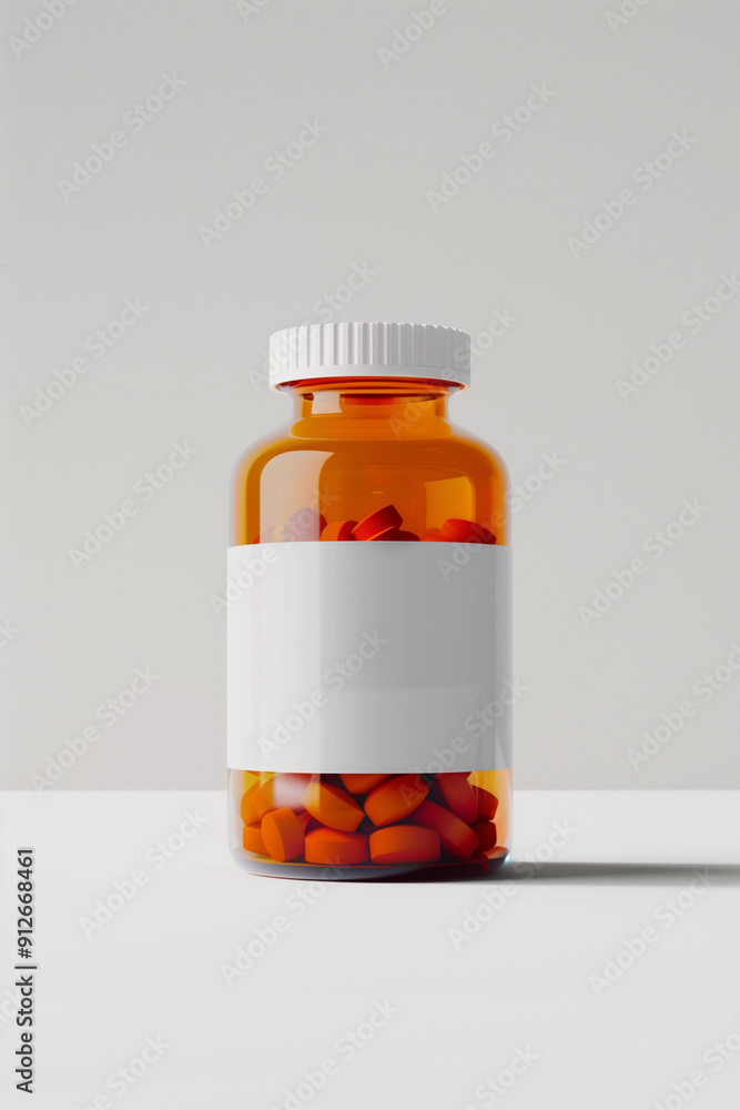 orange pill bottle with blank label template orange pill bottle with blank label template