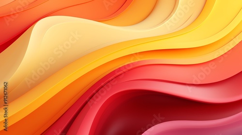 Abstract wavy pattern in vibrant red, orange, and yellow tones.