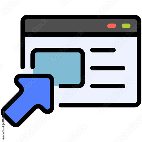 browsing filled line icon