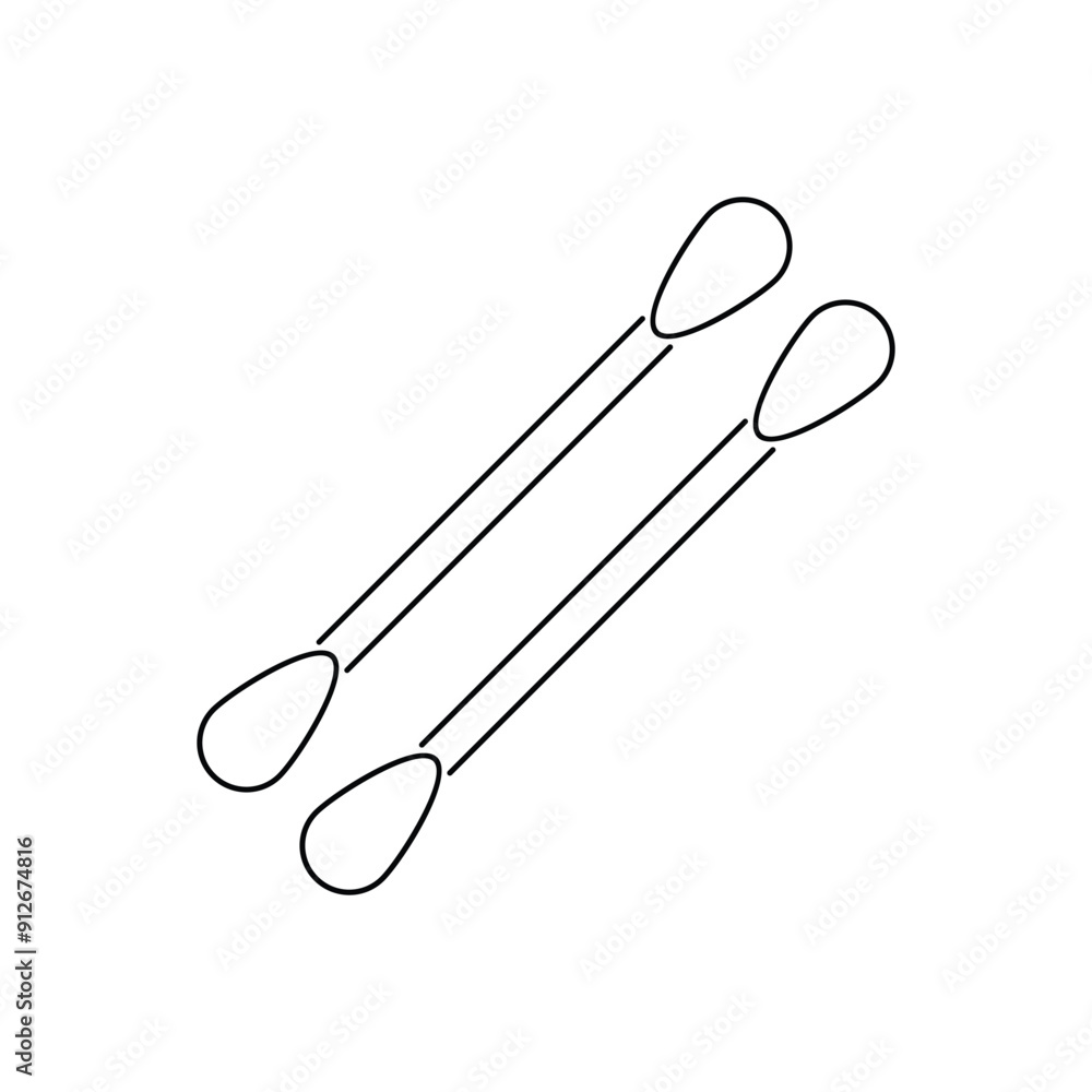 Obraz premium Cotton swab vector icon