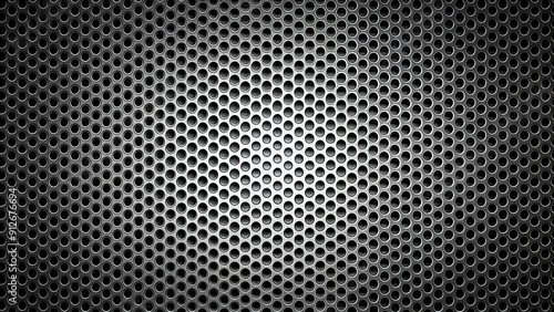 Wallpaper Mural Metal grid background texture with black hole pattern , metal, grid, background, texture, black, hole, pattern, design, abstract Torontodigital.ca