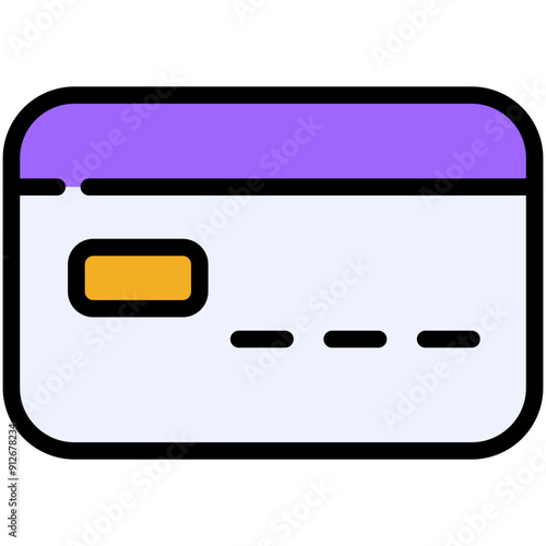 credit card filled line icon