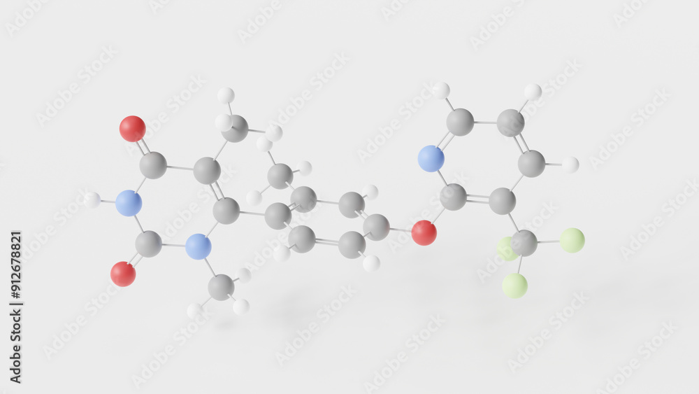 tavapadon molecule 3d, molecular structure, ball and stick model, structural chemical formula parkinson's disease medication tavapadon molecule 3d, molecular structure, ball and stick model, structural chemical formula parkinson's disease medication