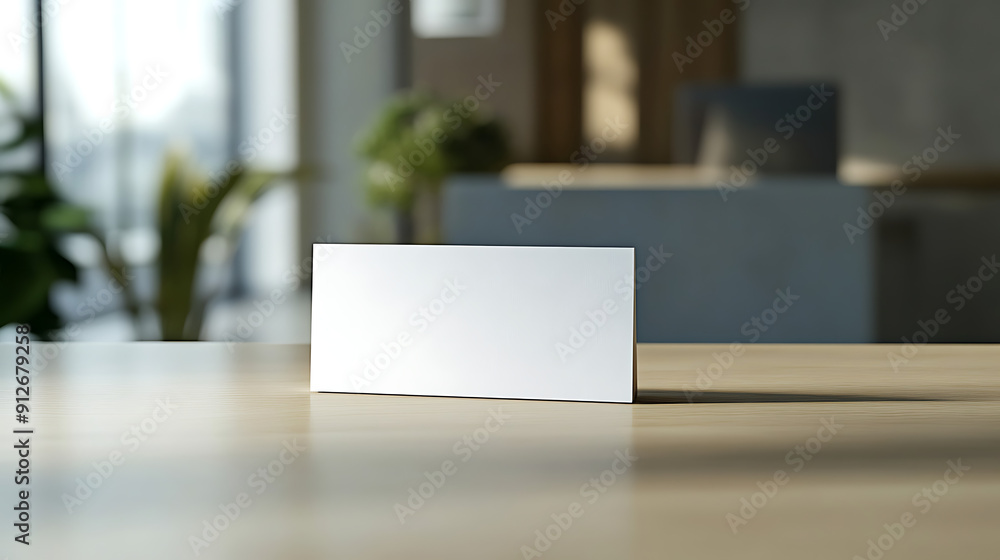 Nameplate on Minimalist Desk Nameplate on Minimalist Desk