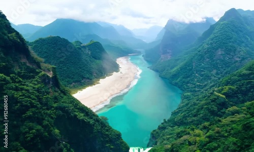 Aerial View of Hualien Canyon, Taiwan
