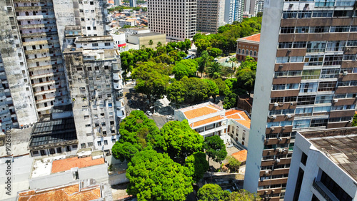 beautiful view of a large park in the middle of the city