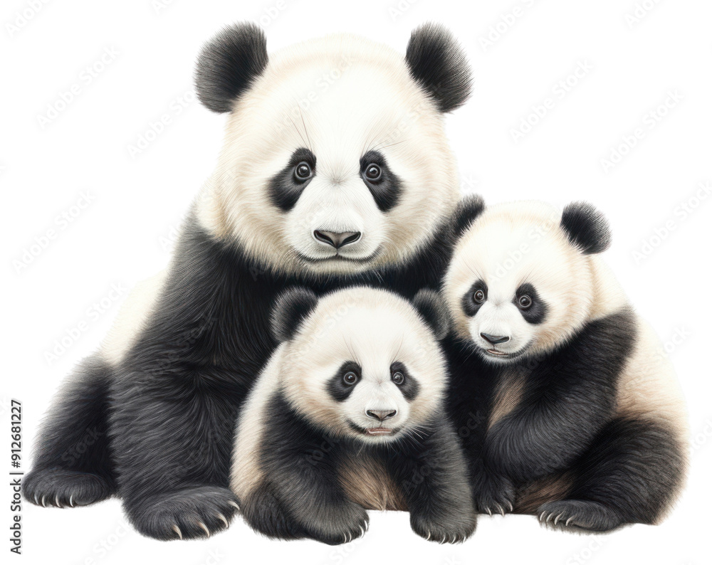 PNG Giant panda family wildlife animal mammal. PNG Giant panda family wildlife animal mammal.